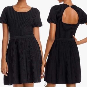 Parker Hamilton Ribbed Knit Short Sleeve Dress Size M